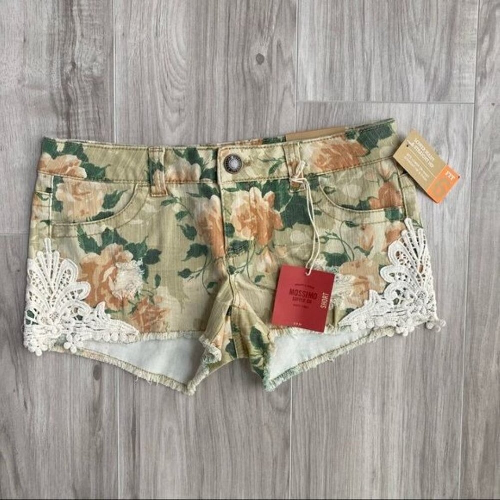 Mossimo Supply Low Rise Shorts Floral Lace